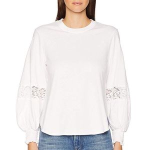 See by Chloe Long Sleeve T-Shirt Lace Insert